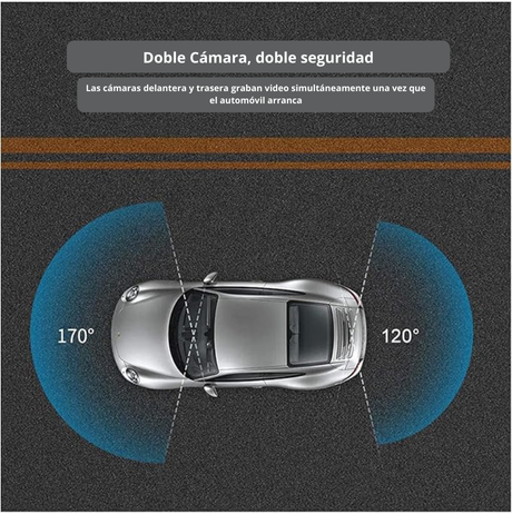 Dashcam 1080p con camara de marcha atras 1080p