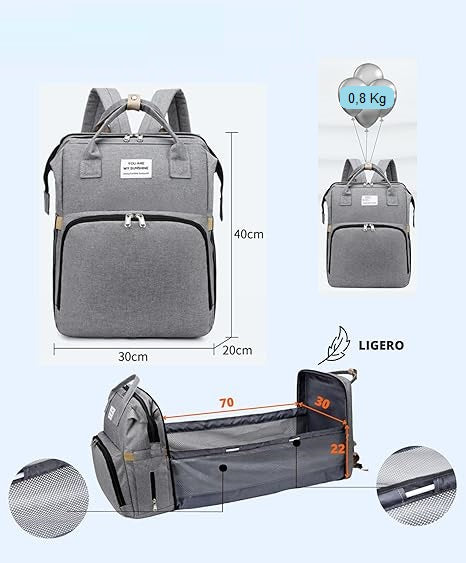 Mochila Cambiador Bebés Multifunción