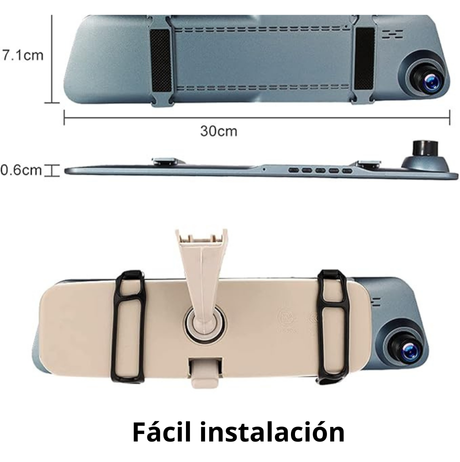 Dashcam 1080p con camara de marcha atras 1080p